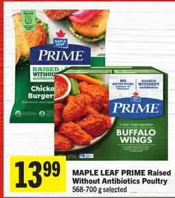 Foodland MAPLE LEAF PRIME Raised Without Antibiotics Poultry offer