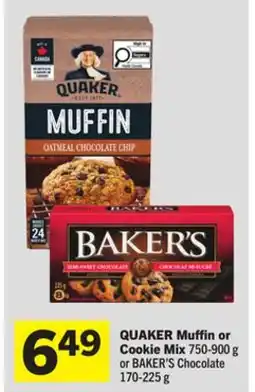 Foodland QUAKER Muffin or Cookie Mix offer