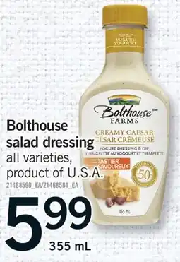 Fortinos BOLTHOUSE SALAD DRESSING offer