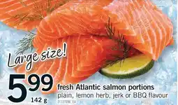 Fortinos FRESH ATLANTIC SALMON PORTIONS offer