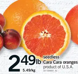 Fortinos SEEDLESS CARA CARA ORANGES offer