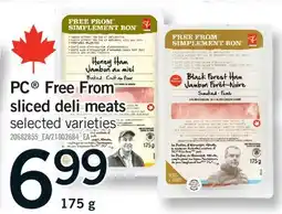 Fortinos PC FREE FROM SLICED DELI MEATS offer