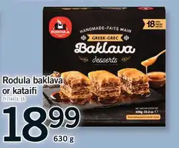 Fortinos RODULA BAKLAVA OR KATAIFI offer