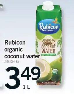 Fortinos RUBICON ORGANIC WATER offer