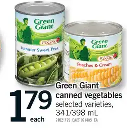 Fortinos Green Giant canned vegetables, , 341/398 mL offer