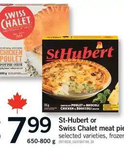 Fortinos ST-HUBERT OR SWISS CHALET MEAT PIES offer