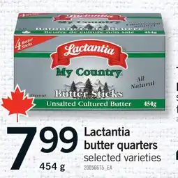 Fortinos LACTANTIA BUTTER QUARTERS offer