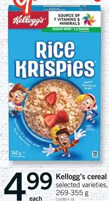 Fortinos KELLOGG'S CEREAL offer