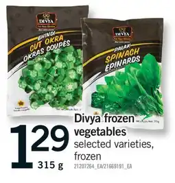 Fortinos DIVYA FROZEN VEGETABLES offer