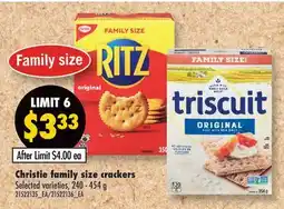 Fortinos CHRISTIE FAMILY SIZE CRACKERS offer