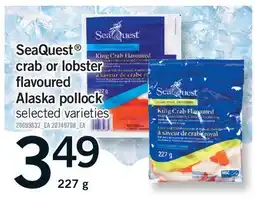 Fortinos SEAQUEST CRAB OR LOBSTER FLAVOURED ALASKA POLLOCK offer