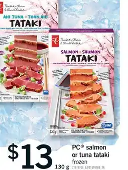 Fortinos PC SALMON OR TUNA TATAKI offer