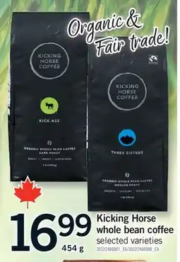 Fortinos KICKING HORSE WHOLE BEAN COFFEE offer