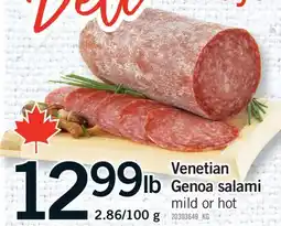 Fortinos VENETIAN GENOA SALAMI offer