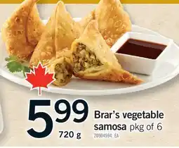 Fortinos BRAR'S VEGETABLE SAMOSA, PKG OF 6 offer