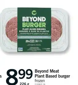 Fortinos BEYOND MEAT PLANT BASED BURGER offer