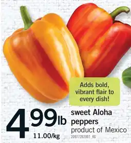 Fortinos SWEET ALOHA PEPPERS, 11.00/kg offer
