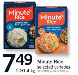 Fortinos MINUTE RICE RICE, 1.2/1 offer