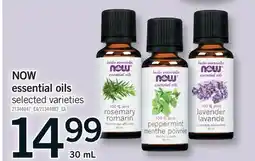 Fortinos NOW ESSENTIAL OILS offer