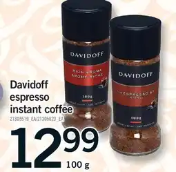 Fortinos DAVIDOFF ESPRESSO INSTANT COFFEE offer