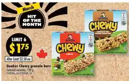 Fortinos QUAKER CHEWY GRANOLA BARS offer