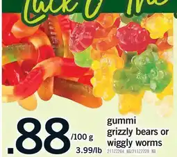 Fortinos GUMMI GRIZZLY BEARS OR WIGGLY WORMS offer