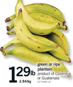 Fortinos GREEN OR RIPE PLANTAIN offer