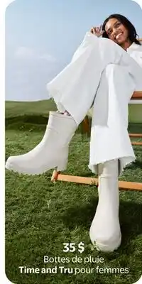 Walmart Bottes de pluie Time and Tru pour femmes offer