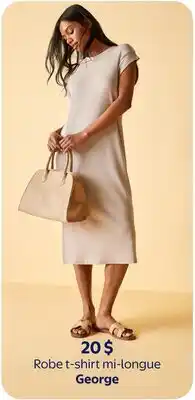 Walmart Robe t-shirt mi-longue George offer