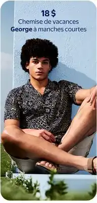Walmart Chemise de vacances George à manches courtes offer