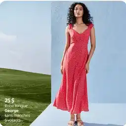 Walmart Robe longue George sans manches à volants offer