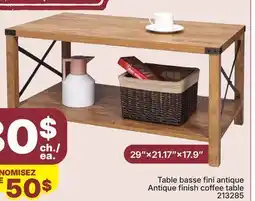 Rossy Antique finish coffee table offer