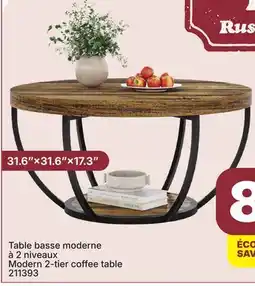 Rossy Modern 2-tier coffee table offer