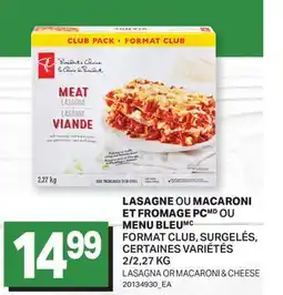 L'Intermarché LASAGNE OU MACARONI ET FROMAGE OU MENU BLEU | LASAGNA OR MACARONI & CHEESE, 2/2 offer