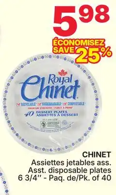 Rossy CHINET Asst. disposable plates offer
