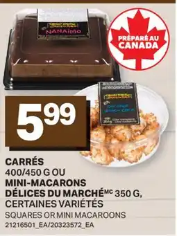L'Intermarché CARRÉS, 400/450 G OU MINI-MACARONS, 350 G | SQUARES OR MINI MACAROONS offer