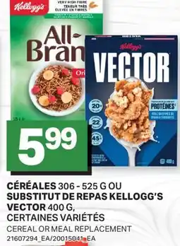 L'Intermarché CÉRÉALES, 306 - 525 G OU SUBSTITUT DE REPAS VECTOR, 400 G | CEREAL OR MEAL REPLACEMENT offer