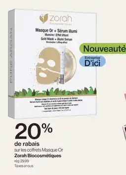 Avril Coffrets Masque Or Zorah Biocosmétiques offer