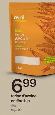 Avril Farine d'avoine entière bio offer