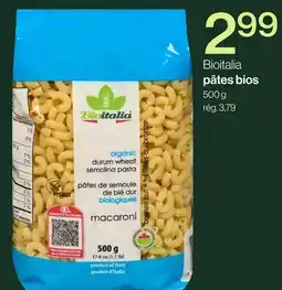 Avril Bioitalia Pâtes bios offer