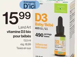 Avril Vitamine D3 bio pour bébés offer