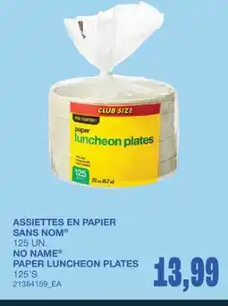 Wholesale Club ASSIETTES EN PAPIER, 125 UN offer