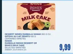 Wholesale Club DESSERT INDIEN RASMALAI, 850 G OU GÂTEAU AU LAIT, 400 G offer