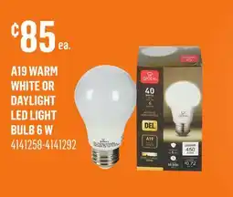 Canac A19 Warm White LED Light Bulb 6 W offer