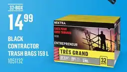 Canac Black Contractor Trash Bags offer