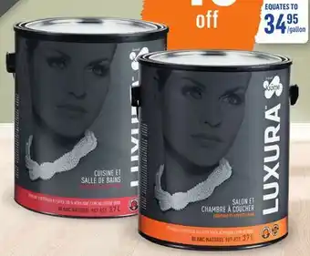 Canac Luxura Kitchen Bathroom Interior Latex Paint White & Colours 3.7L offer