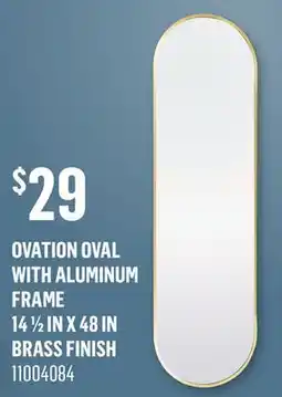 Canac Ovation Oval Mirror with Aluminum Frame 14 1/2 in x 48 in offer