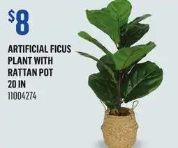 Canac Artificial Ficus Plant with Rattan Pot offer