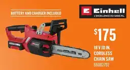 Canac 18 V 10 in. Cordless Chain Saw offer