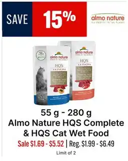 Ren’s Pets Depot Almo Nature HQS Complete & HQS Cat Wet Food offer